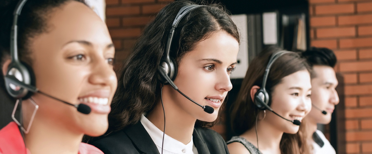 Team of people answering inbound calls