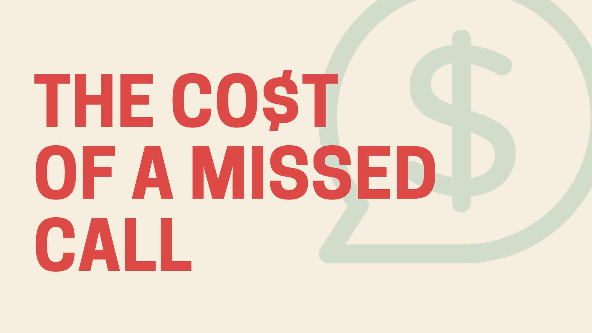 The Cost of a Missed Call Infographic